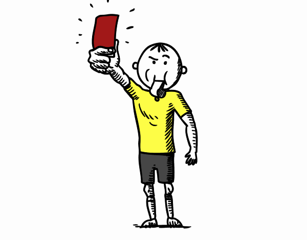 Referee taking card