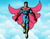 A Superhero flying