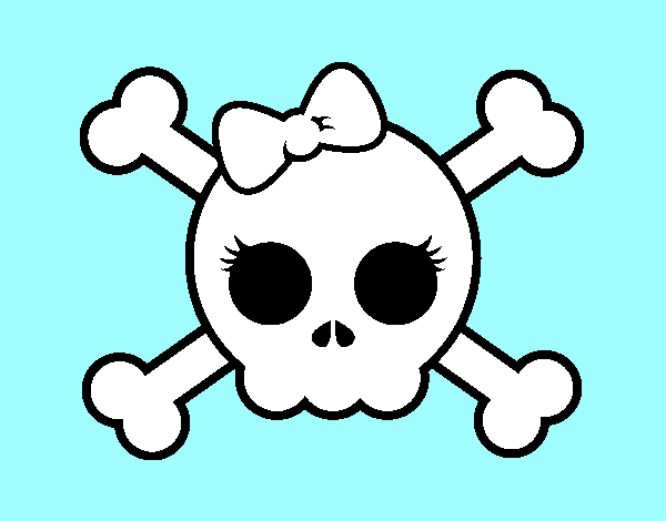 Skull with bow