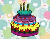 Birthday fruit tart