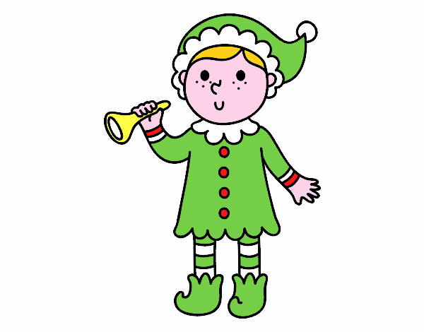 Elf with trumpet