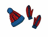 Set of gloves and hat