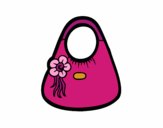  Handbag with handless and flower